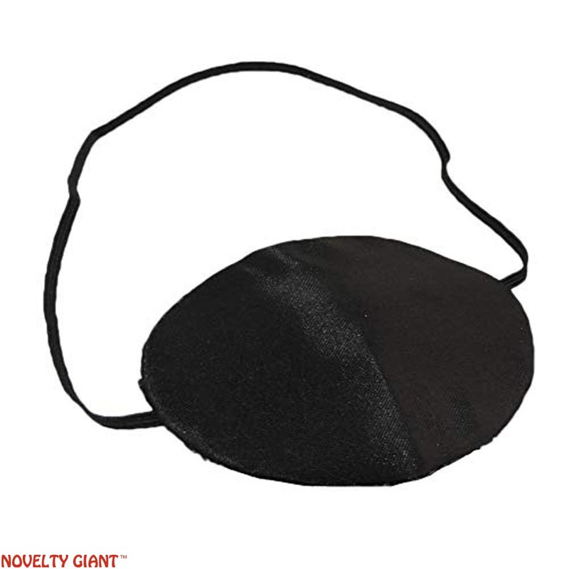 Costume Set Pirate Hook with Eye Patch & Telescope Black