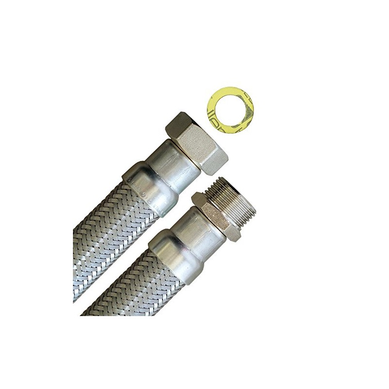 Flexible hose 1 inch nut x 1 inch male thread,