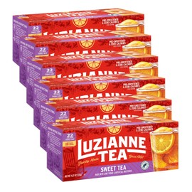 Luzianne Sweet Iced Tea Bags, Family Size, 22ct Box (Pack of 6)
