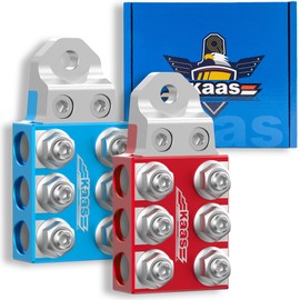 Kaas Modular Heavy-Duty Battery Terminal, 8AWG to 4/0 AWG, Automotive Battery Terminals, Compatible with Bolt Down & Threaded Batteries, M8 (5/16”-18)