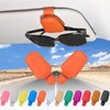 compuda 2 Packs Sunglasses Holder for Car Visor, Genuine Leather