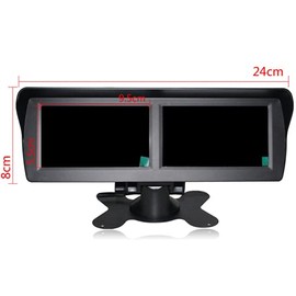 OBEST 4.3-inch Twin Monitor, 4 Systems, Video Input, Automatic Switching, 2 Screens, On-Dash Monitor, Sub-Monitor, Back Camera, Custom, 12V/24V