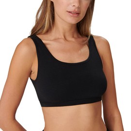 Schiesser Women's 2 Pack Bustier Organic Cotton - 95/5 Organic, Black_174926