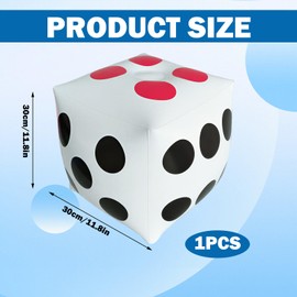 Cubi gonfiabili da 30 cm, robusti dadi jumbo per interni ed esterni, ideali per giardino, feste in piscina, giochi con prato e giochi da società, enorme cubo grande giocattolo per bambini e adulti