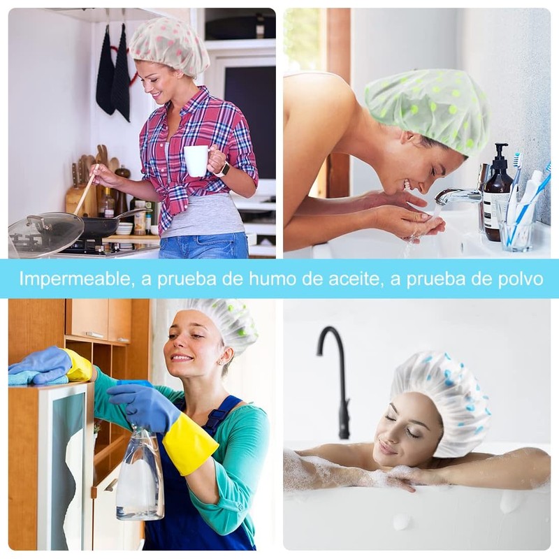 3 Piezas Gorros De Baño Impermeable Para Mujer Para El