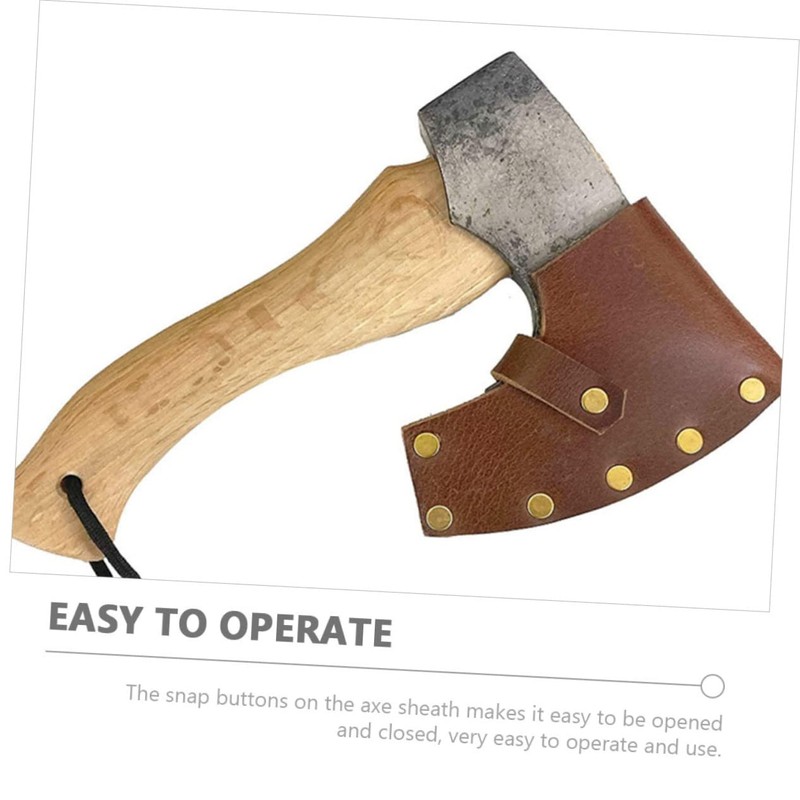 Sosoport Leather Axe Protector Cover Hatchet Head Protective Sleeve for