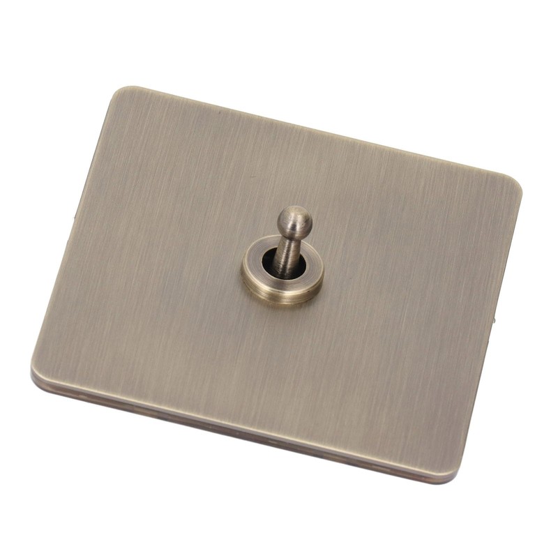 AC250V Single Pole Toggle Switch Antique Bronze Texture Stainless Steel