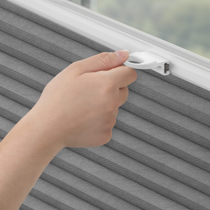Lichtblick Klemmfix Honeycomb Pleated Blind, No Drilling, Tensioned, Blackout -