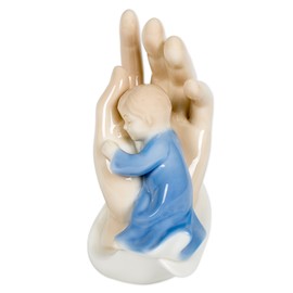 Roman Giftware Inc., Children's Gifts, New Baby, 4.5" H Valencia BOY Palm of,Religious, Inspirational, Durable (2x3x4)