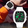 Watches for Men Unique Rectangle Relojes para Hombres White Wristwatch