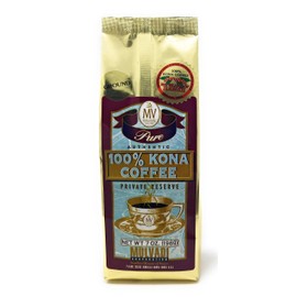 Mulvadi 100% Kona Coffee Private Reserve Ground 7 Ounces Resealable Bag (Pack of 1)