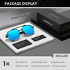 KINGSEVEN Aluminum Magnesium Square Polarized Sunglasses for Men Women Half-Frame