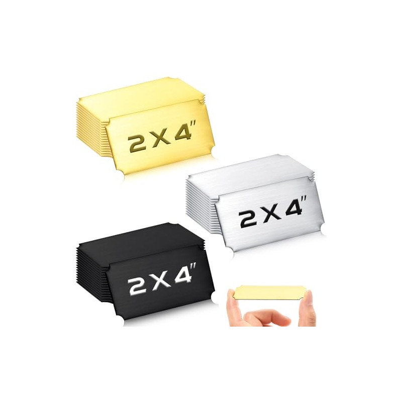 Therwen - 30 placas de identificación con grabado láser de