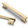 Asidrama 10 Pack 5 Inch(128mm) Brushed Brass Kitchen Cabinet Handles,