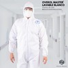 Overol Master - Overol Lavable Impermeable Comodo (Blanco, 3XL)