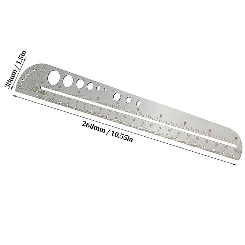 Baxnore Heavy Duty Stainless Steel Ruler, Multifunctional Metal Craft Ruler