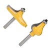 2pcs 8mm Shank Armrest Handrail Router Bit Set with Bearing