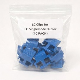 Ultra Spec Cables LC Clips for LC Singlemode Duplex Connector Clips 10 Pack Blue for Fiber Optic Cable