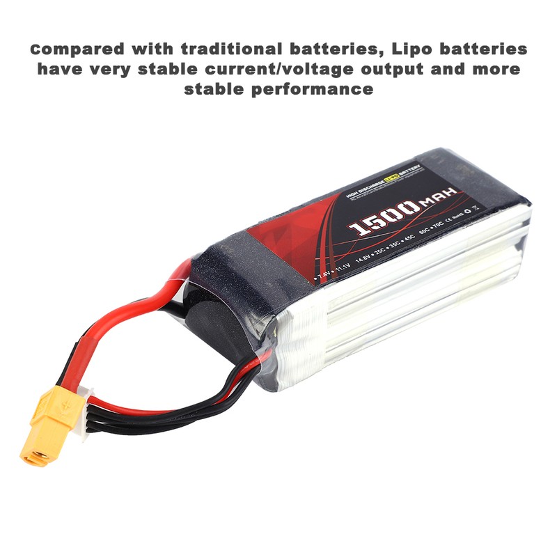 ENGPOW 14.8V 1500mAh 60C XT60 Plug Rechargeable Lithium LiPo Battery