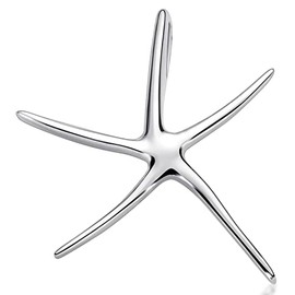 MATERIA by Matthias Wagner Starfish Pendant 925 Silver Women's Necklace Pendant Maritime High Gloss, Sterling Silver