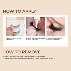 KISS My Lash But Better, False Eyelashes, 'All Mine', 10 mm, Includes 1 Pair Of Lashes, Contact Lens Friendly, Easy to Apply, Reusable Strip Lashes, Glue-On