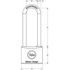 Yale Y1130050080 Padlock-Long Shackle - 50 mm-Blister