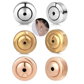 Earring Backs, JIACHARMED Disc Earring Backs - Set of 6 pcs Large Pierced Earring Replacements for Droopy Ears Heavy Earrings, Studs, and Diamonds - Elegant Design,Mixed Color