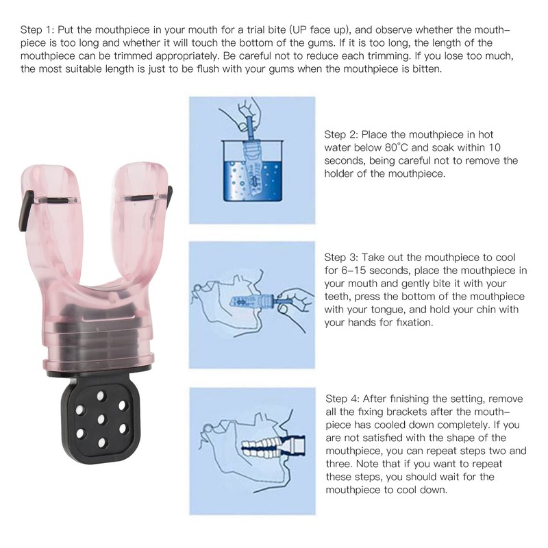 Diving Snorkel Mouthpiece Thermoplastic Mouthpiece Diving Snorkel Second Level Regulator