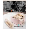 Vlando Travel Makeup Bag,Toiletry Bag for Women PU Leather Open
