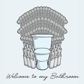 Welcome To My Bathroom: Guest Book Funny Gag Gift Keepsake Guest Sign In with Space For Notes Toilet Throne