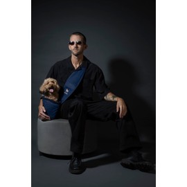 Noah & Paw Dog Sling Carrier for Small Medium Dogs & Puppies, Dog Carrier with Adjustable Padded Strap, Premium Denim, Insulated with Soft Breathable Fur, 3X Safety Feature, Machine Washable