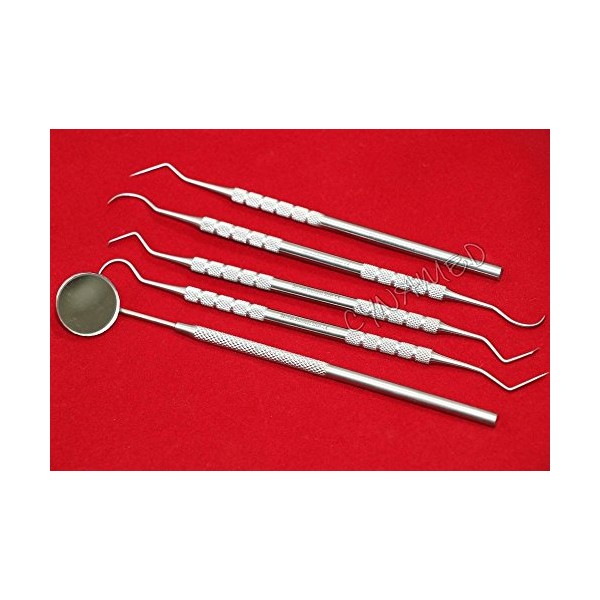German Stainless Dental Dentist Pick Tool Kit 5 Piece-A+ Quality