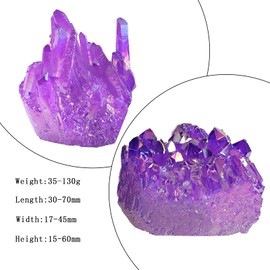 Nupuyai titanium coated rock crystal, druse rough stone, irregular crystal, cluster quartz, geode gemstone, for Reiki, Feng Shui decoration