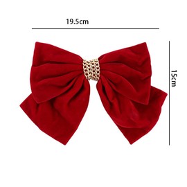 2 Pcs Velvet Hair Bow Clips, Vintage Big Large Velvet Bow Hair Clip Hair Barrette Ponytail Holder Hair Accessories for Women Girls