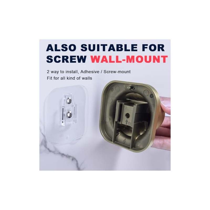 BSTIIU Hand Held Shower Head Holder, Adhesive Showerhead Bracket, Angle