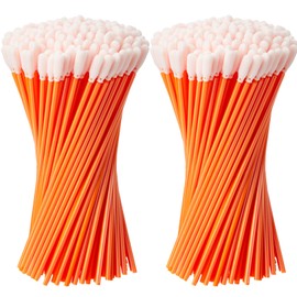 Chinco 200 Pieces Foam Swab Sponge Swab Foam Tips Sponge Stick for Inkjet Printer Print Head Camera Optical Lens Optical Equipment (Orange,6.42 Inch)