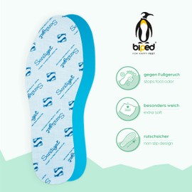 biped Z2782 (46-47) Antibacterial Insoles with Citrus Fragrance - Natural Latex - with Sanitised Hygiene Function for Pleasant Freshness in the Shoe - 3 Pairs