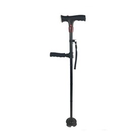 Folding Cane, Lightweight, Standing Cane, 4-Point Cane, Nursing Stick, LED Light, Walker, Adjustable Length, 5 Adjustable Levels, 360 Degree Rotation
