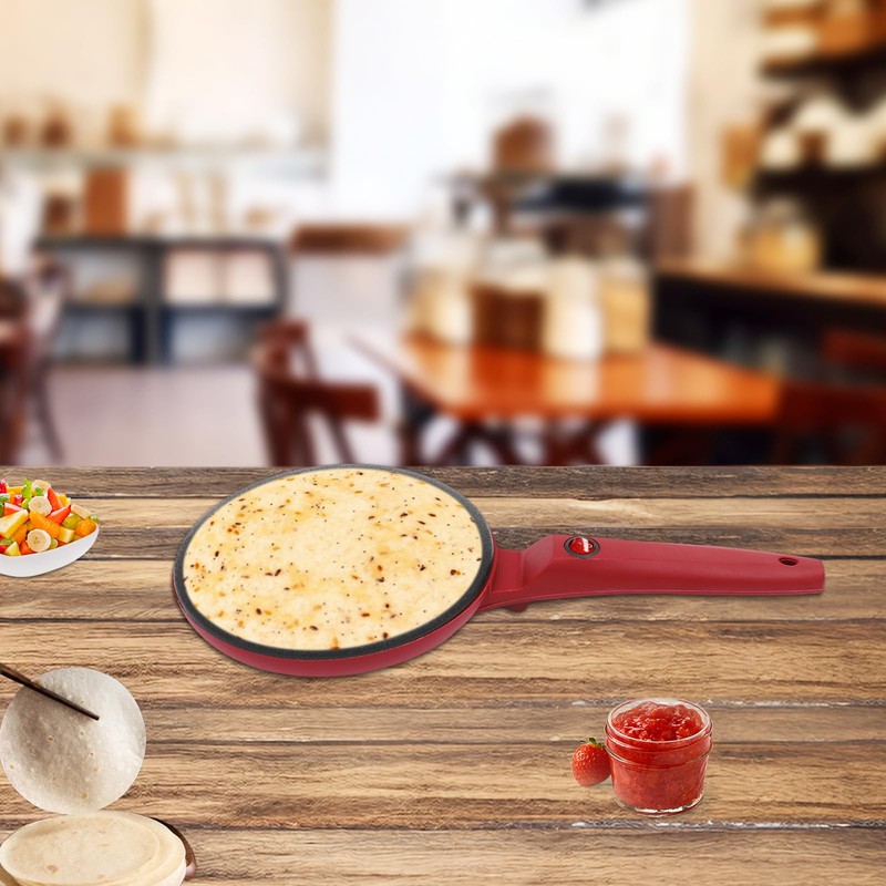 8" Electric Crepe Maker, 110V 550W Corded Electric Crepe Pan