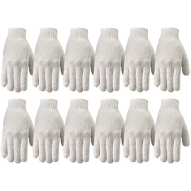 Wells Lamont Paquete de 12 pares de guantes de trabajo para hombre, color blanco, paquete grande de EE. UU