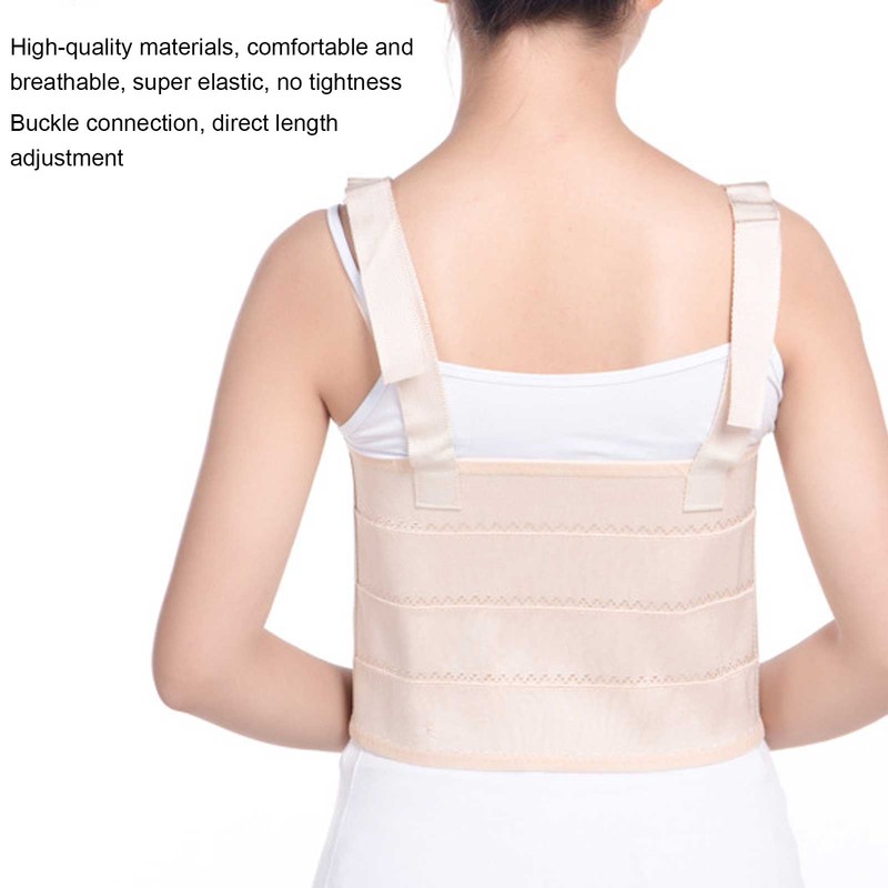 Rib Fracture Strap Adjustable Chest Support Brace Breathable Lumbar Protector