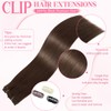 Tebelove Clip in Hair Extensions Real Human Hair 3.6oz/100g Clip