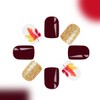 Red Press on Nails Short Square Fake Nails Glossy Full
