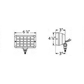 Blazer International C8005W Rectangular Multi-Purpose Tractor Light with Trapezoid Beam