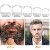SPEACOUR 5 Piece Beard Shaper Stencil Beard Shaping Tool Beard