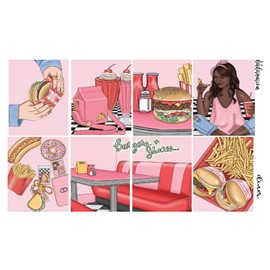 Life Planner Sticker Kit, Diner, over 200 stickers on premium matte