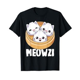 Dumpling Cat Cute Dim Sum Cats Kawaii Meowzi Baozi T-Shirt