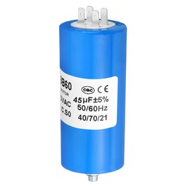 PATIKIL CBB60 45uf Running Capacitor,1Pcs AC 250V 4Pins 50/60Hz Cylinder Bottom with Screw 106 x 50mm for Washing Machine,Cleaning Machine Motor Star