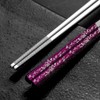 Metal Chopsticks With Case Stainless Steel Chopsticks Titanium Plated Reusable