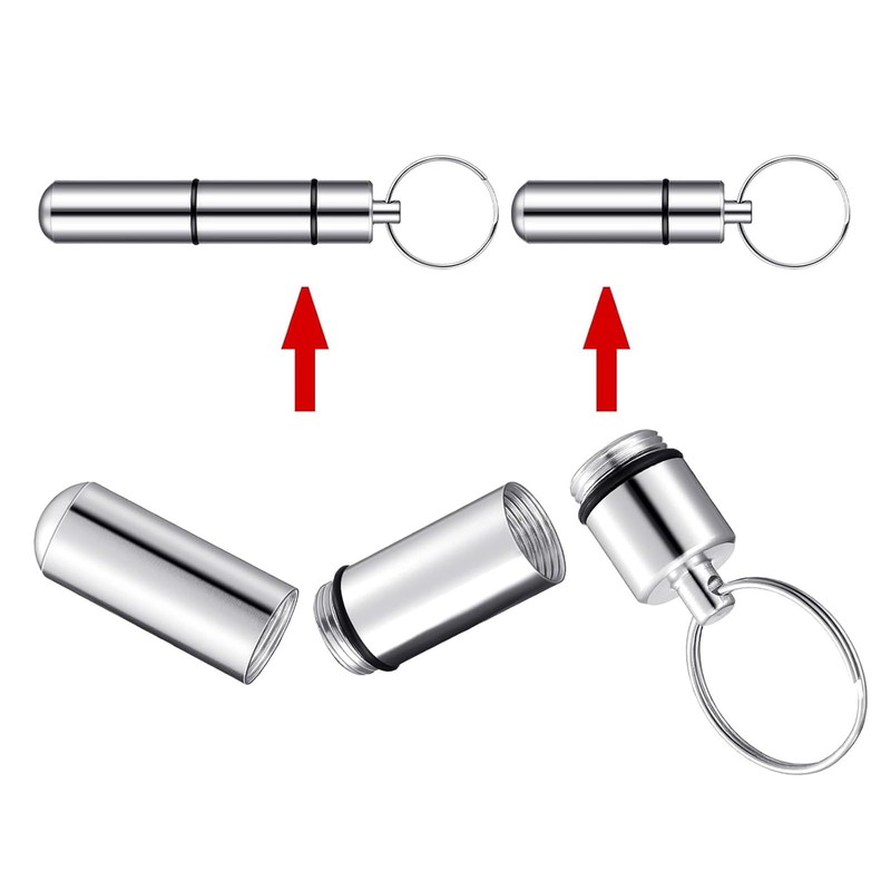 Pocket Toothpick Holder Waterproof Aluminium Alloy Toothpick Box Metal Pill